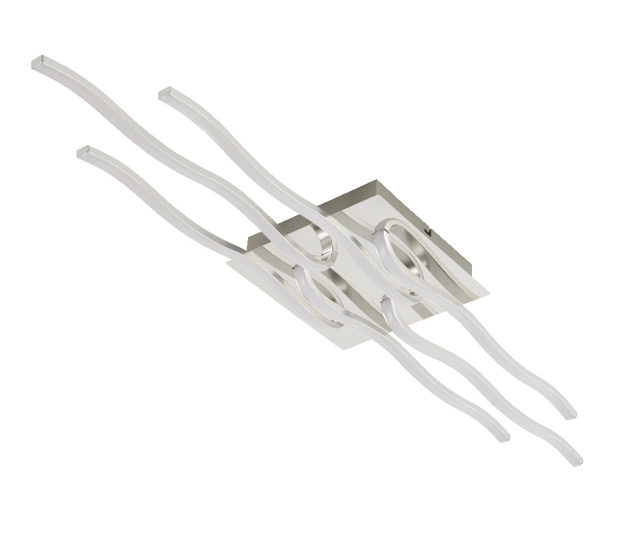 Plafoniera LED GOODHOME Vaccus, 28.5W, 3000lm, 4000K, crom