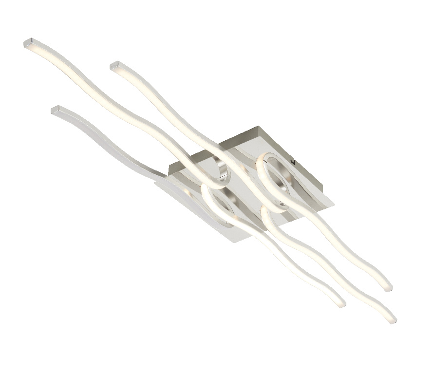 Plafoniera LED GOODHOME Vaccus, 28.5W, 3000lm, 4000K, crom