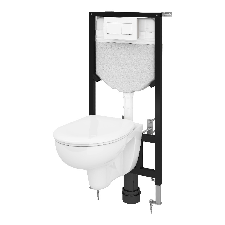 Rezervor WC incastrat, negru, 6 L  OPP