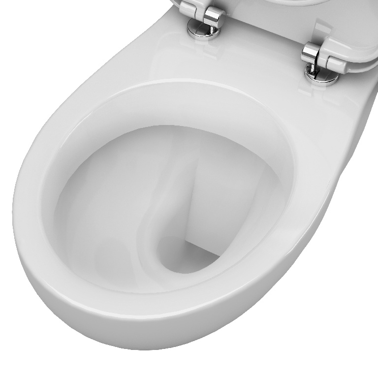 Vas WC suspendat Urmia, portelan, 35.5 x 53.5 x 40 cm, capac polipropilena, alb