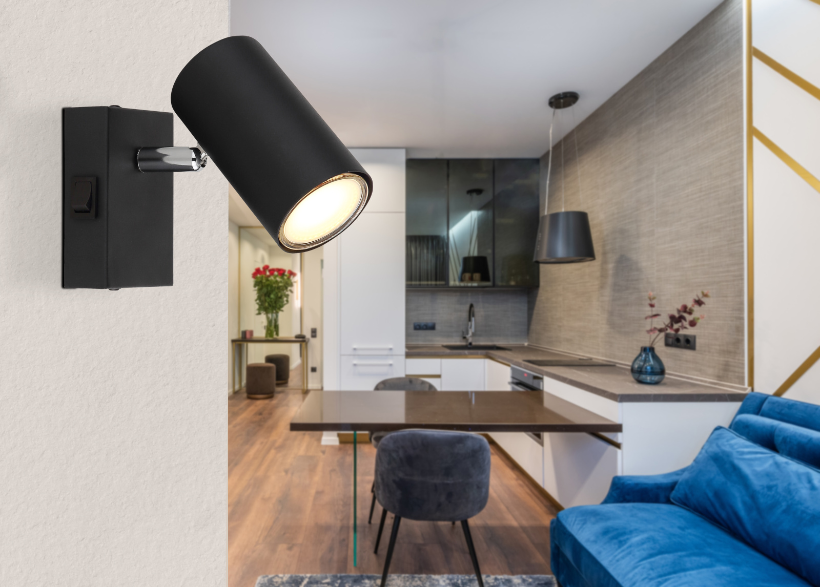 Spot Led Negru Metal 25W Gu10