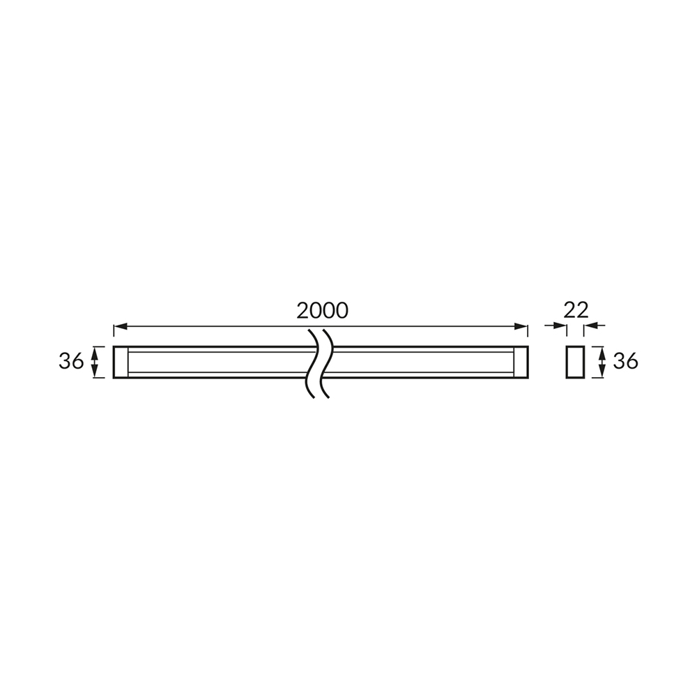 Sina spoturi STRUHM, 2m, alb