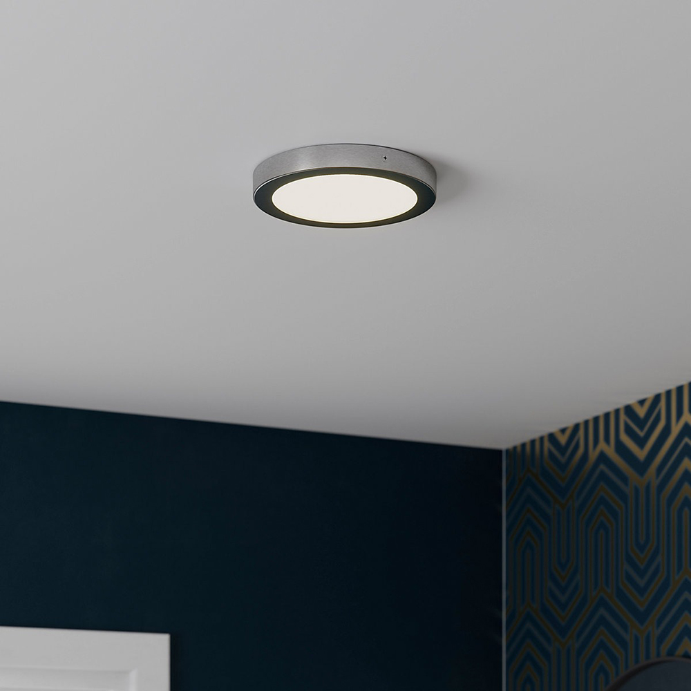 Plafoniera LED GOODHOME Aius, 12W, 1200 lm, 4000K, crom