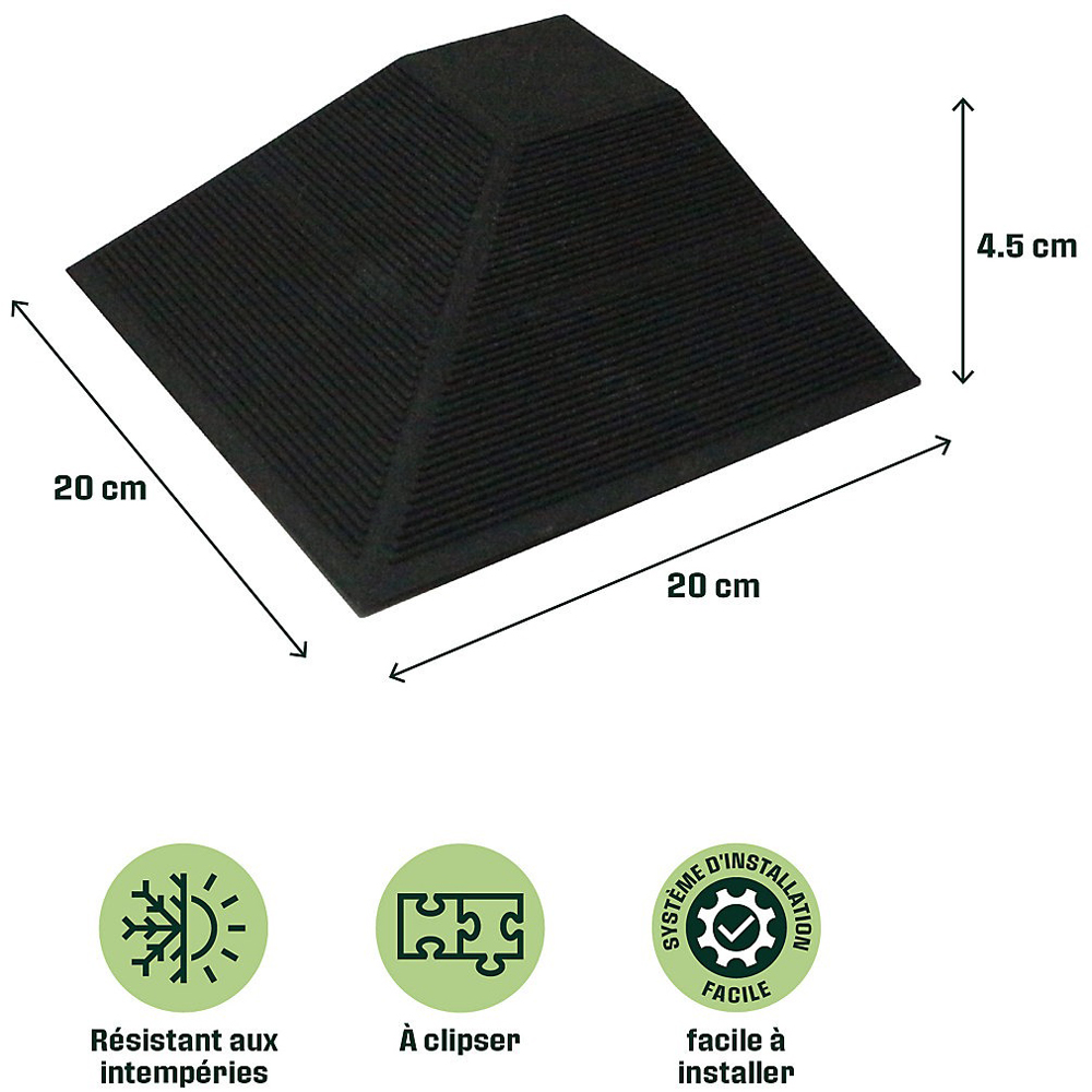 Placa de colt pentru pardoseala/dusumea Agara KLIKSTROM, 20 x 20 x 4.5 cm, antracit