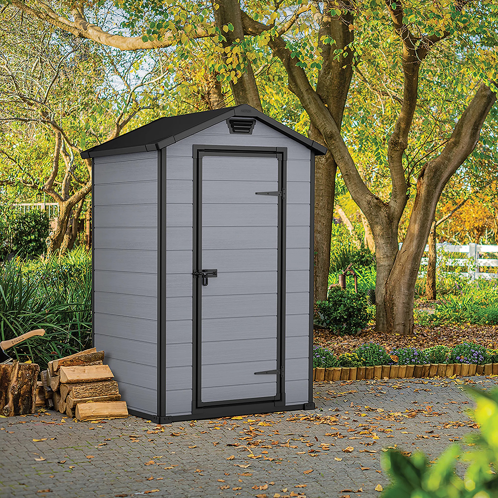 Casuta gradina KLIKSTROM Senner, rasina, 129 x 103 x 196 cm, antracit