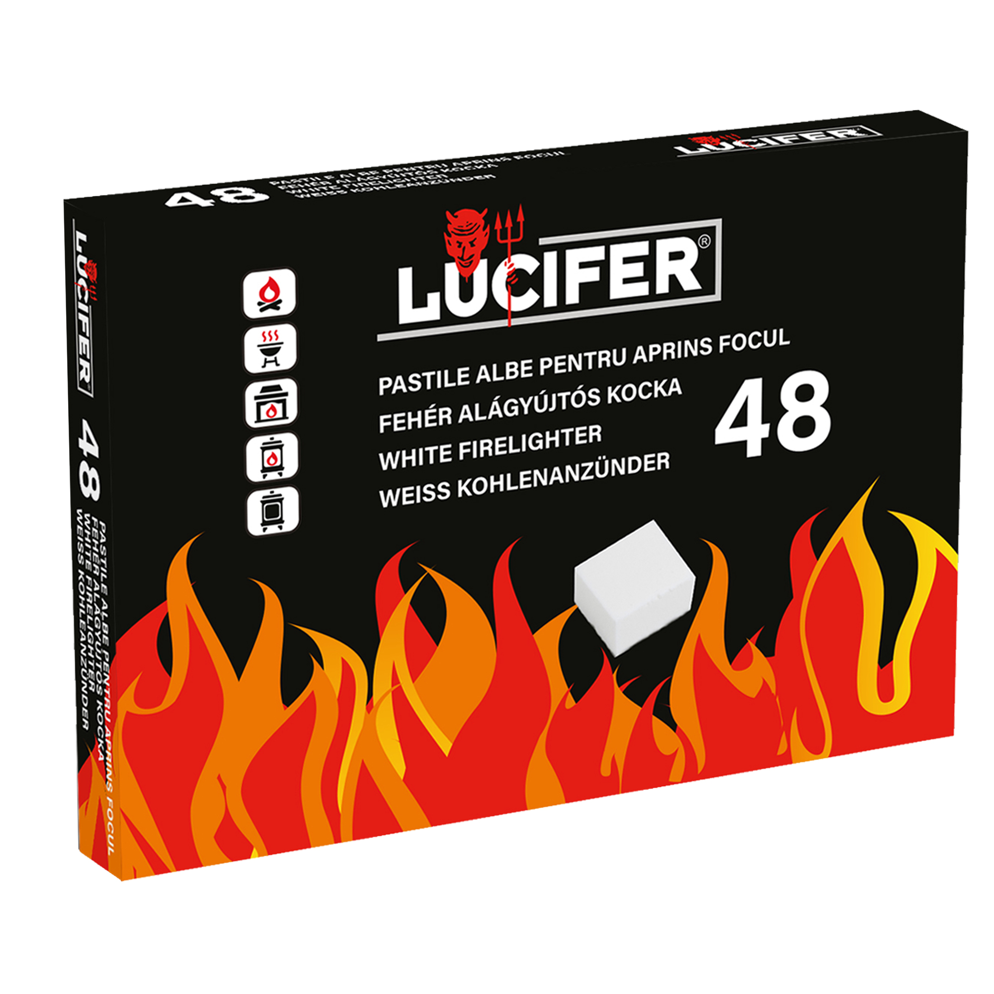 Set 48 brichete pentru aprins focul  Lucifer