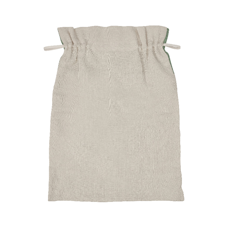 Husa cadouri Craciun, model fulgi de nea, alb-verde