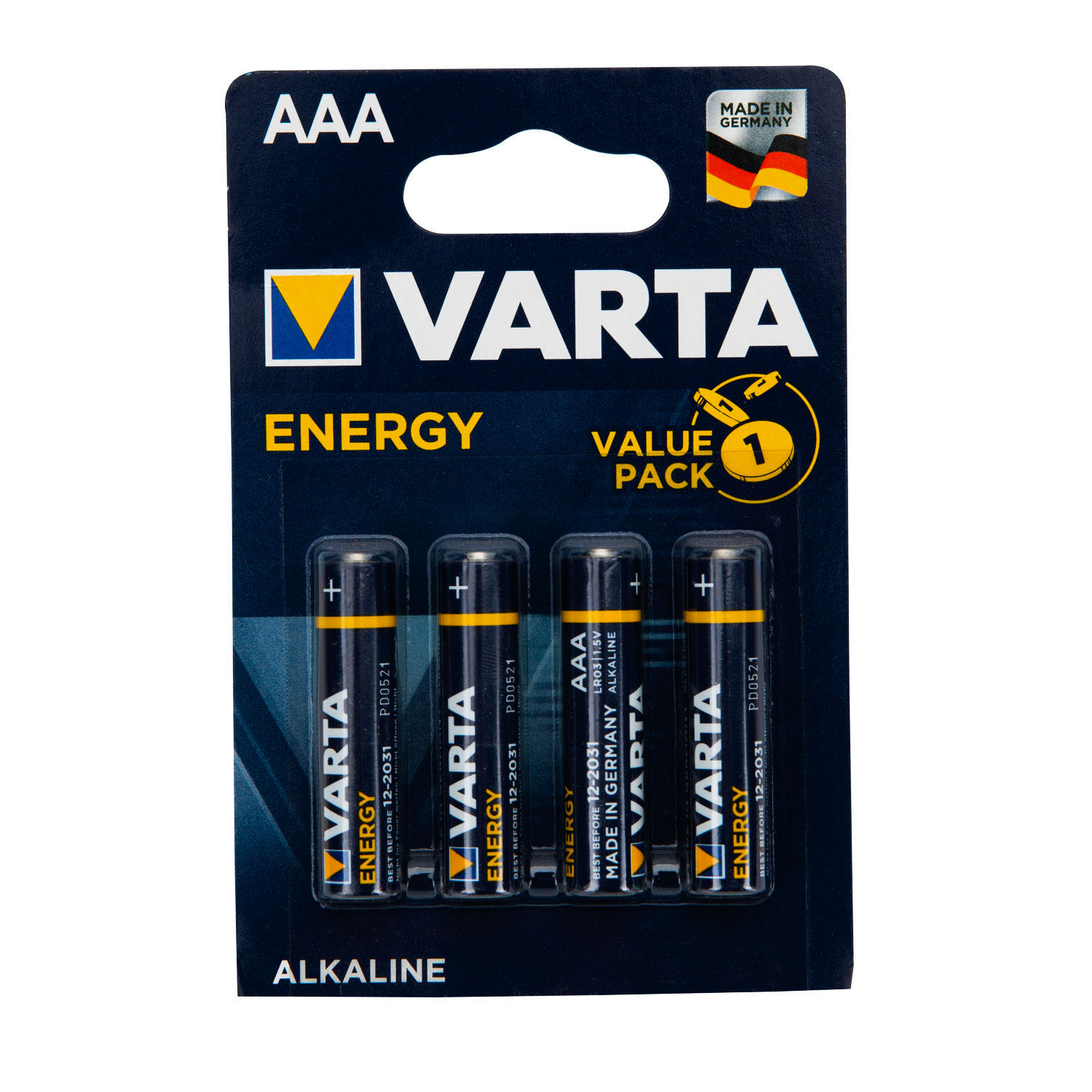 Baterii alcaline AAA R3 VARTA, 4 bucati  