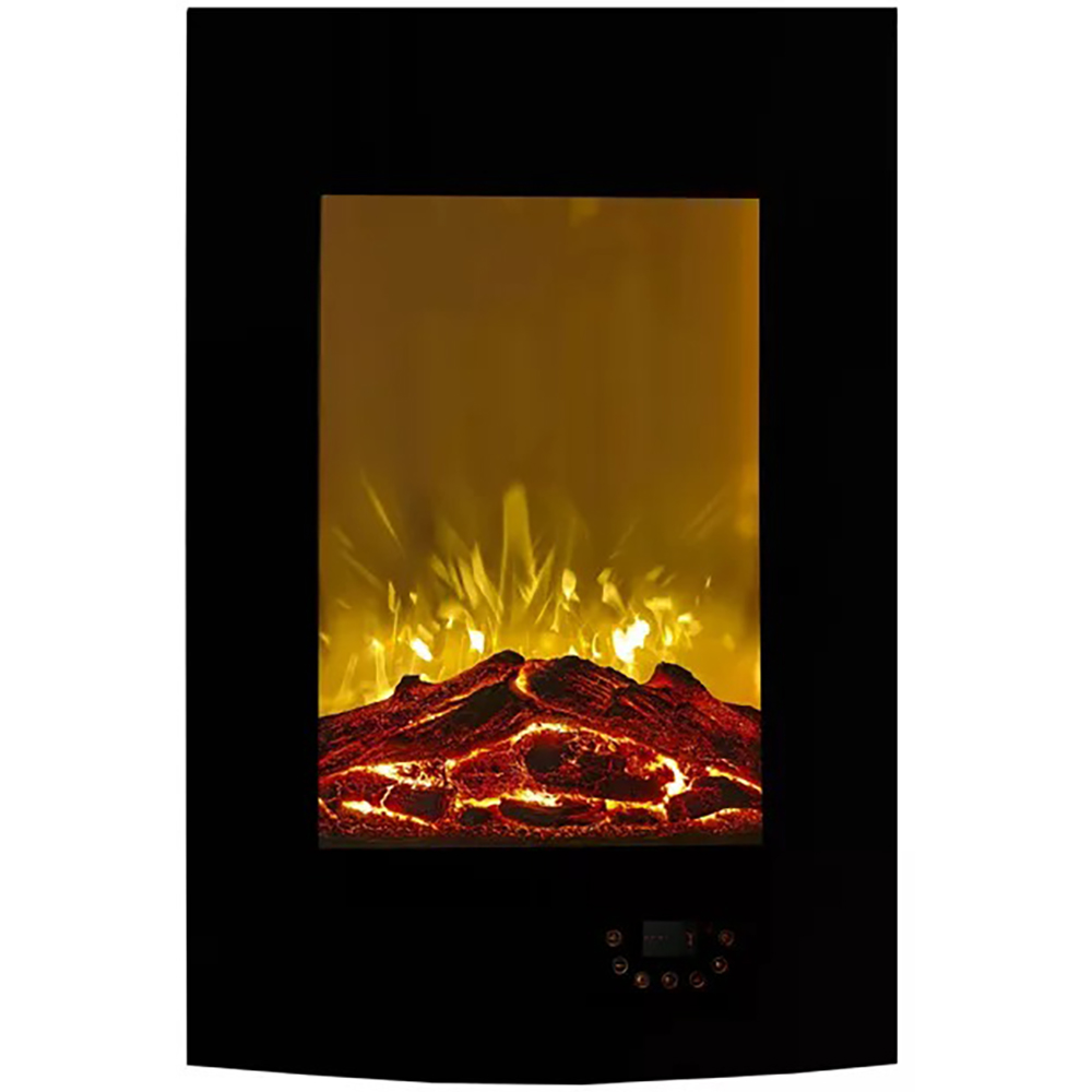 Semineu electric, 1800W, telecomanda, negru
