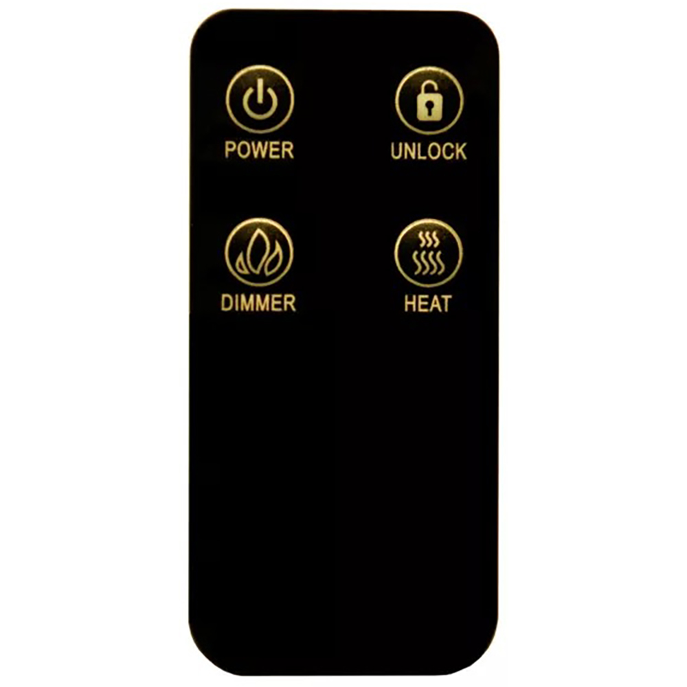 Semineu electric, 1800W, telecomanda, negru