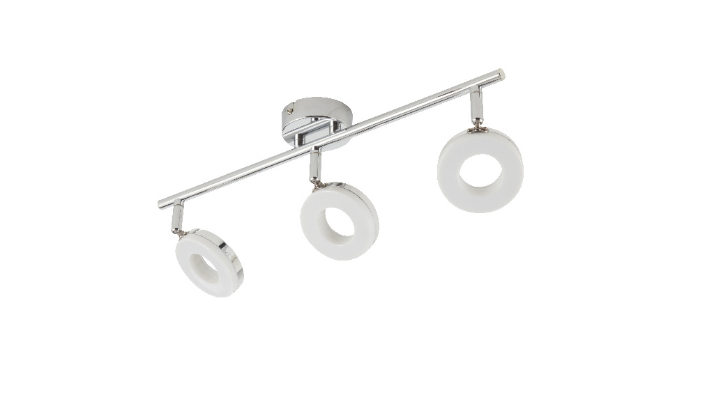 Plafoniera LED GOODHOME Muesis, 3 x 11.1W, 1410lm, 3000K, crom