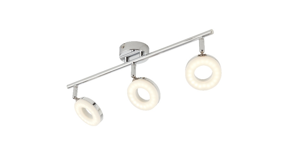 Plafoniera LED GOODHOME Muesis, 3 x 11.1W, 1410lm, 3000K, crom