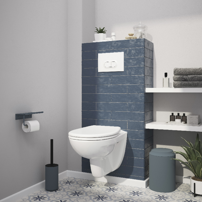 Vas WC suspendat GoodHome Lagon, ceramica, 35.5 x 53.5 x 40 cm, capac, alb