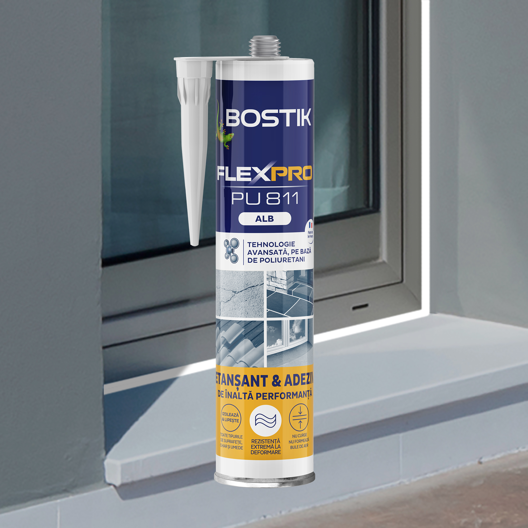 Etansant BOSTIK FlexPro PU 811, negru, 300 ml