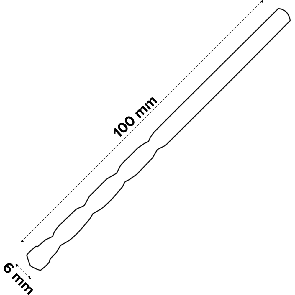 Burghiu beton Erbauer, 6 x 100 mm