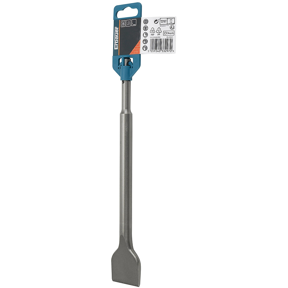 Dalta plata SDS Plus ERBAUER, 25 x 4 cm, otel, gri