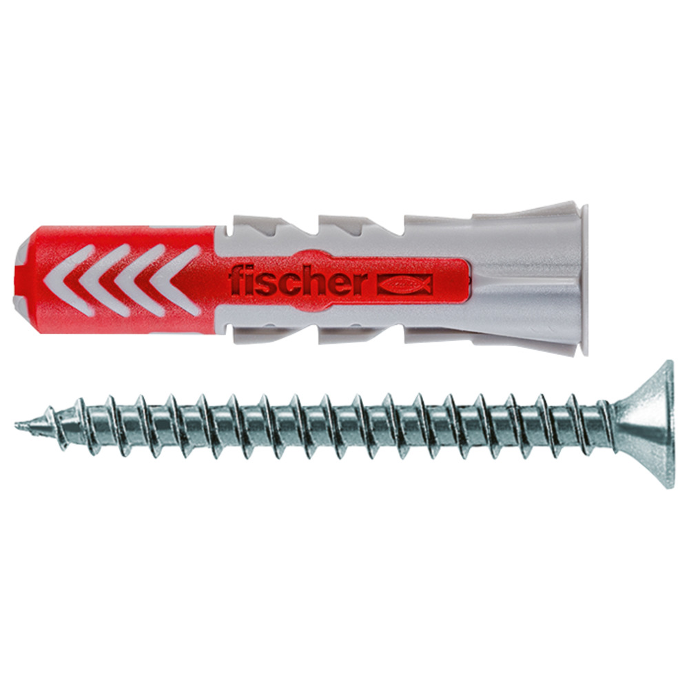 Diblu nylon duopower 8 x 40 cu holsurub aferent total filetat cu cap inecat PZ2  Fischer