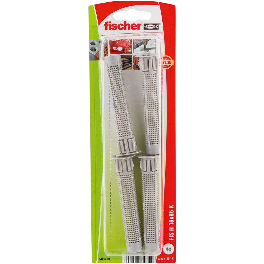 Dibluri plasa din plastic FISCHER FIS-H, 16 x 85mm, ancora chimica, 4buc
