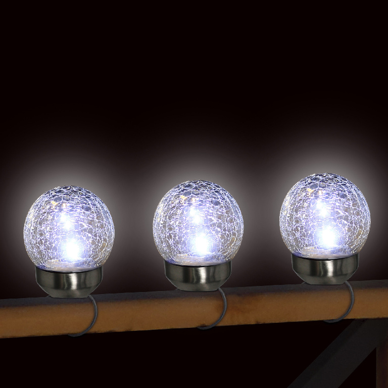 Lampa solara LED, otel inoxidabil, argintiu, 6 bucati, 0.02 W 