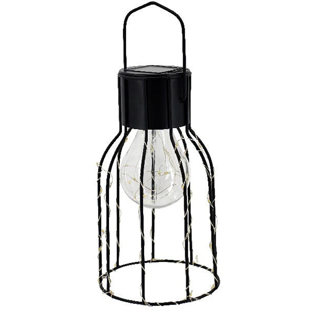 Lampa solara LED, 0.03 W, 10 lumeni, IP44, 3000K, metal, negru