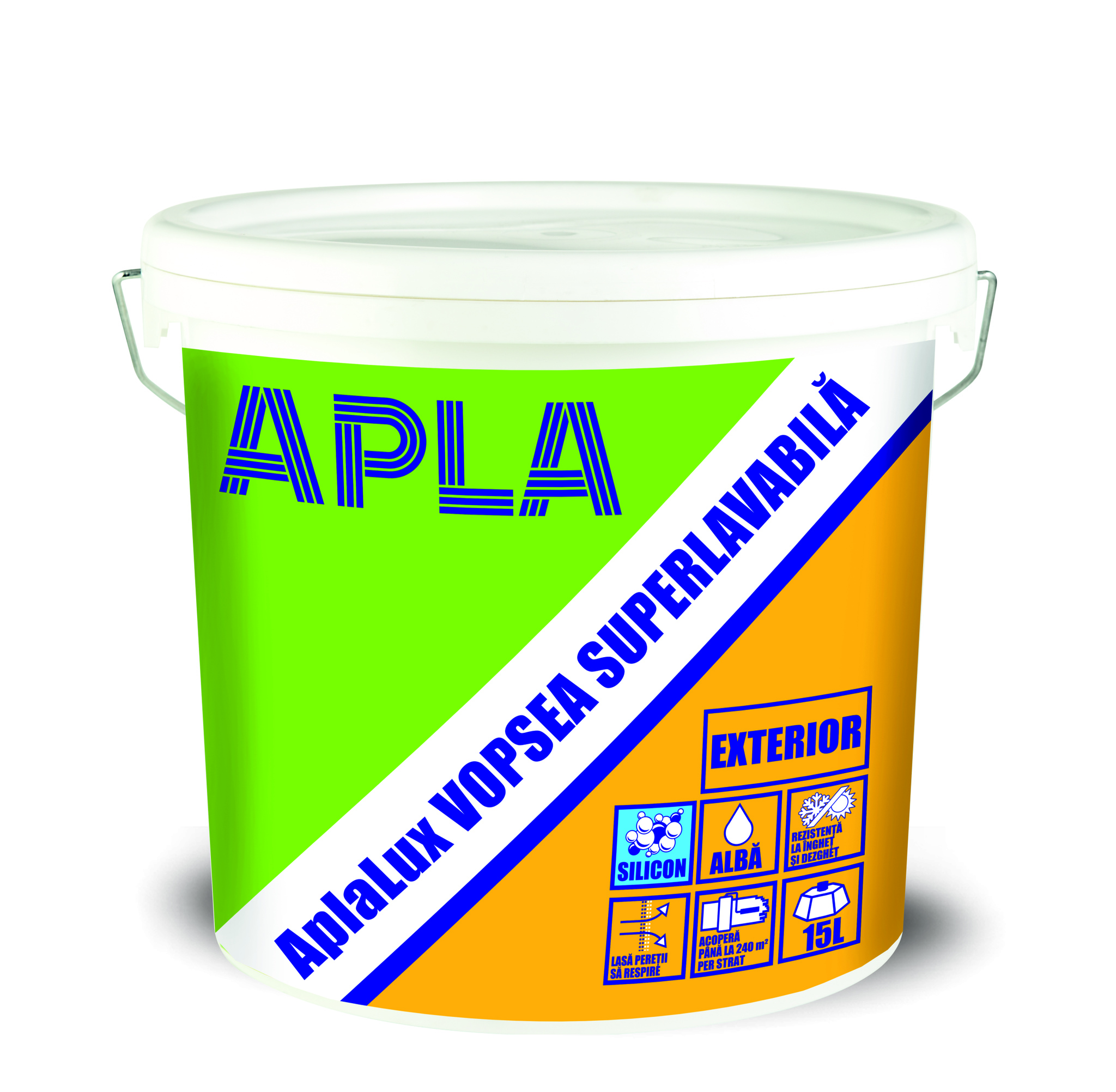 Vopsea superlavabila APLALUX, alb, 15L