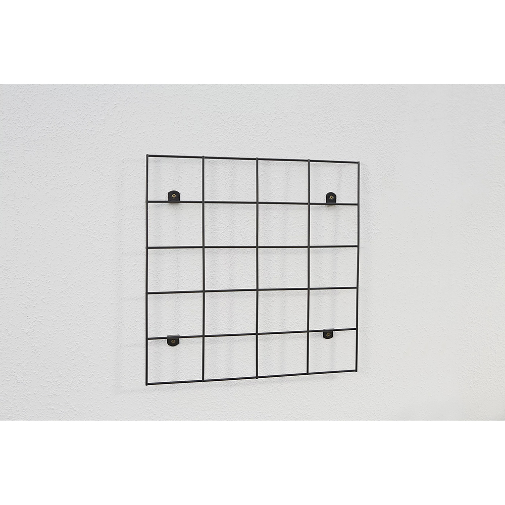 Suport de perete pentru ghivece VERVE, metal, 50 x 50 cm, negru