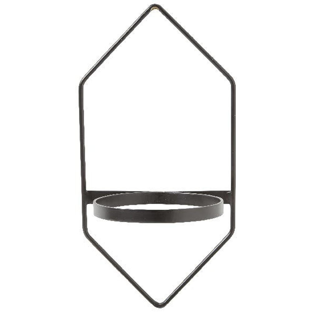 Suport ghiveci flori GOODHOME, metal, 15 x 10 x 19 cm, negru