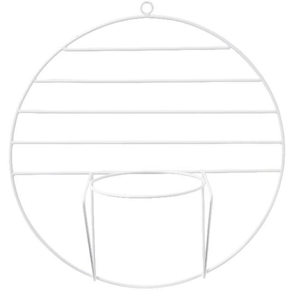 Suport ghiveci flori GOODHOME, metal, 41 x 40 cm, alb
