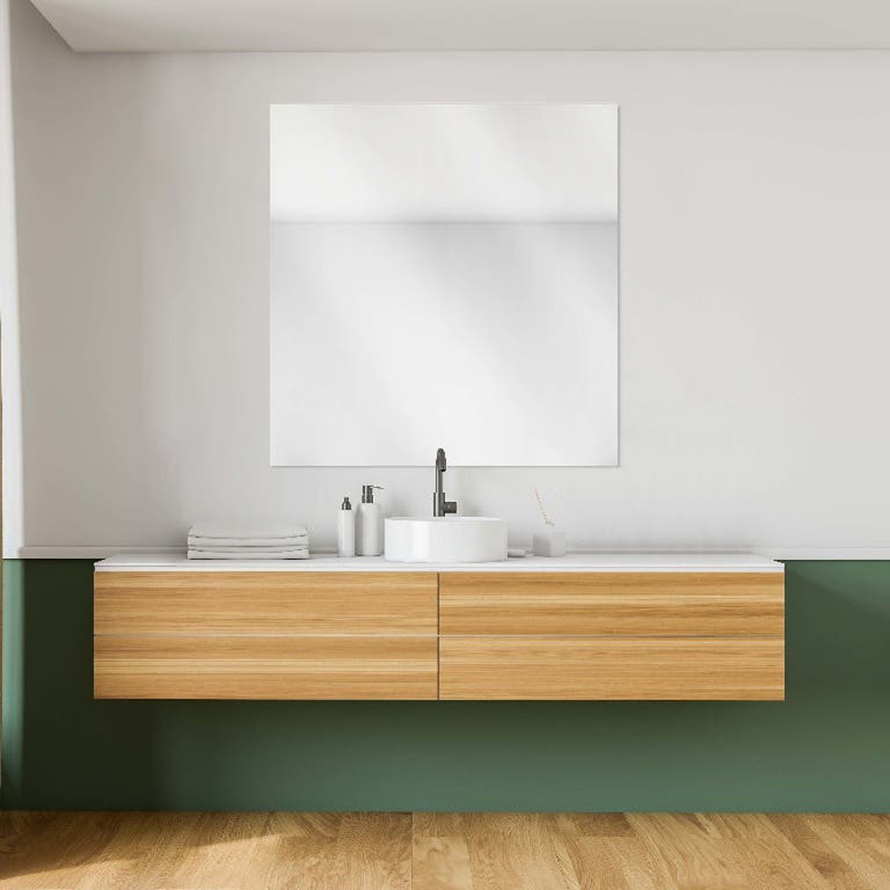 Oglinda baie GOODHOME Imandra, 90 x 90 cm, transparent