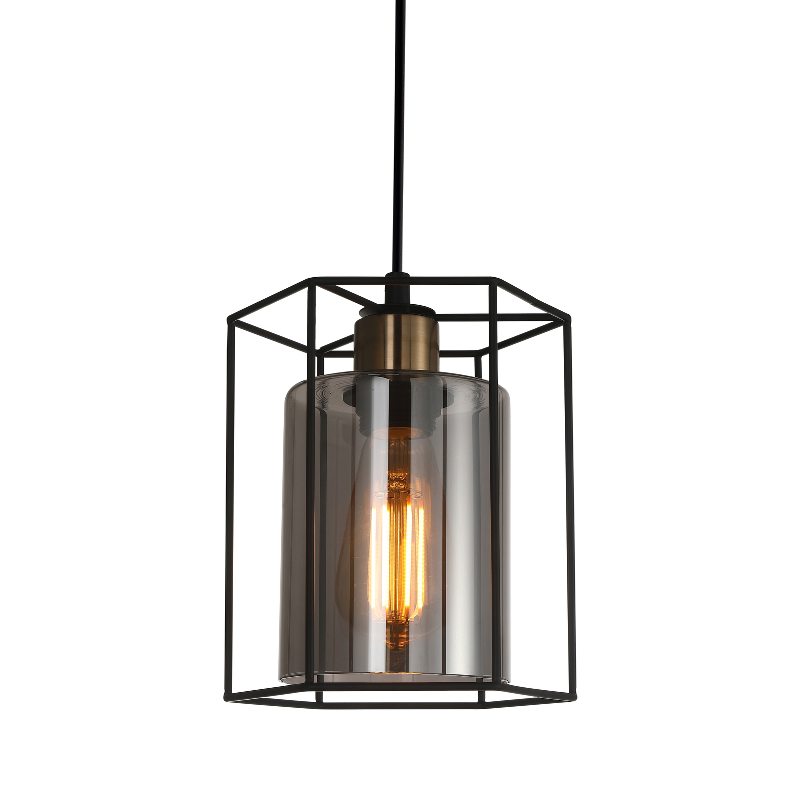 Lampa suspendata, neagra, 40W, 1 bec Kalula