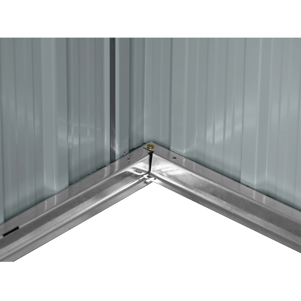 Casuta gradina GOODHOME, metal, 174 x 110 x 191 cm, gri inchis