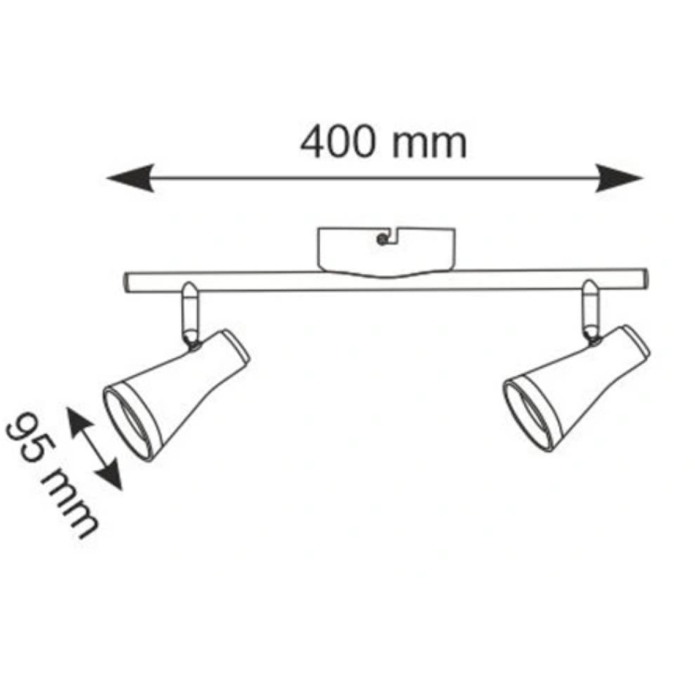 Lampa LED Berg 318169, 2 x 8.4W, 850lm, negru
