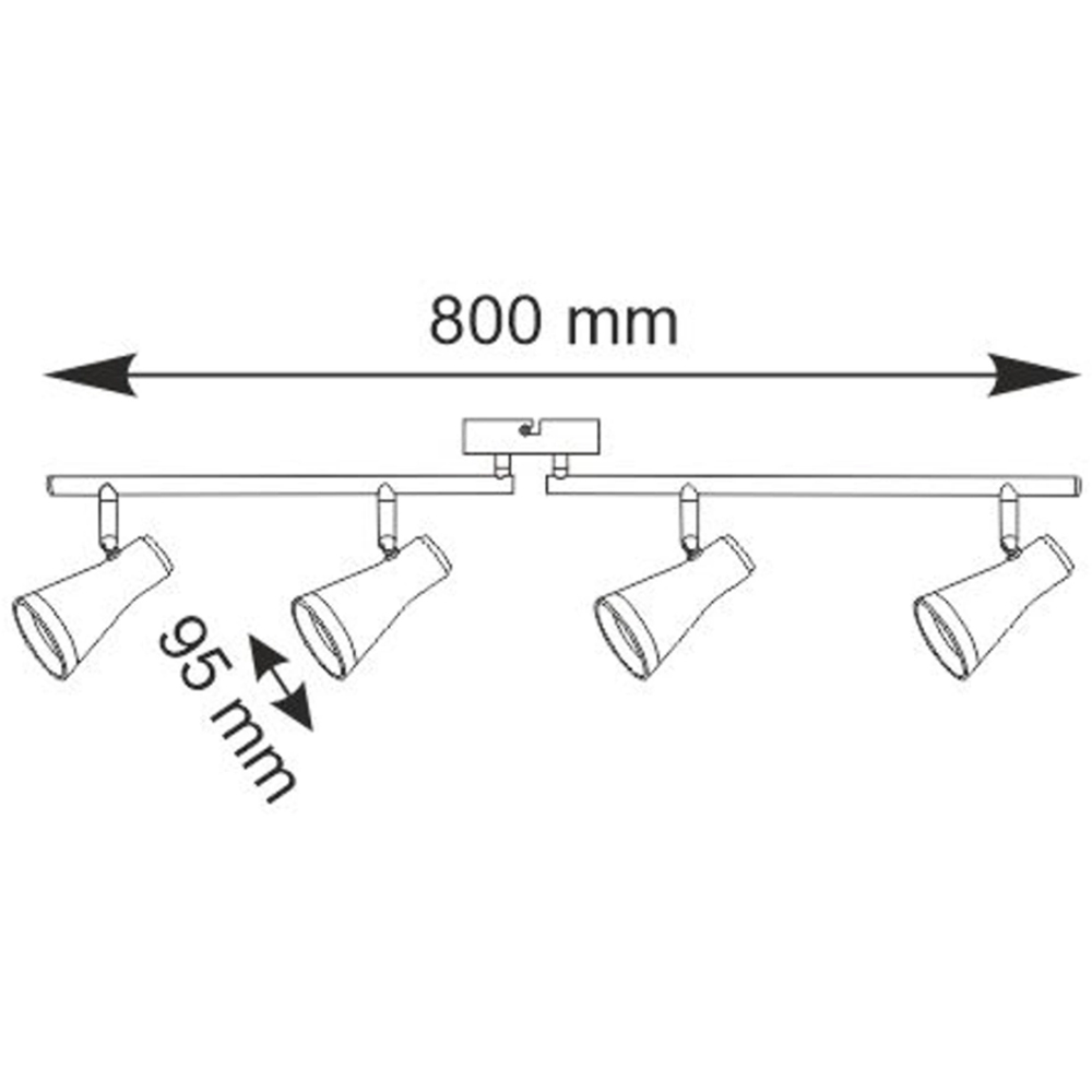 Lampa LED Berg 318145, 4 x 16.8W, 1700lm, alb