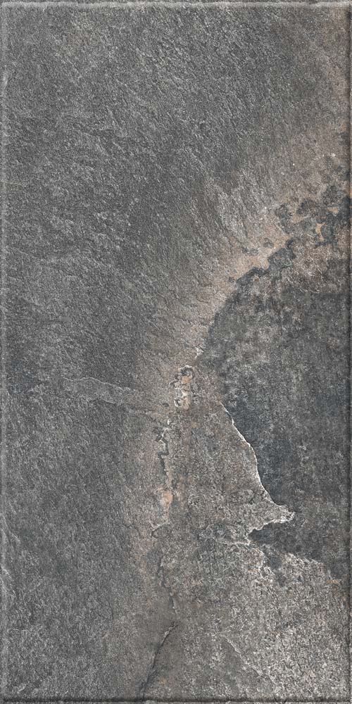 Gresie interior si exterior Santana, 30 x 60 cm, grosime 8.5 mm, 1.62 m2, gri inchis piatra
