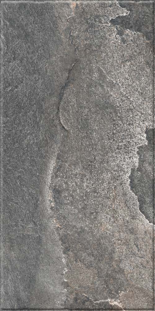 Gresie interior si exterior Santana, 30 x 60 cm, grosime 8.5 mm, 1.62 m2, gri inchis piatra