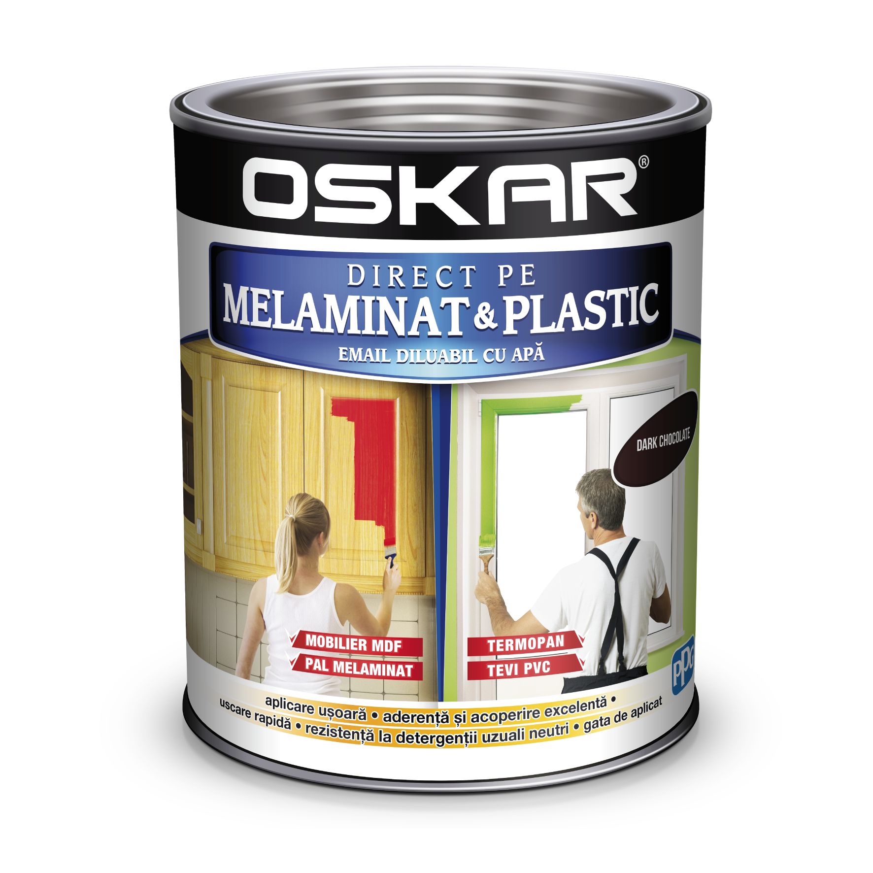 Oskar Email Melam.Pvc Ciocolata 0.6