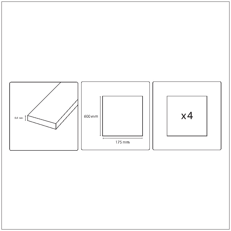Gresie GoodHome Bontova, Gri, 60 x 17,5 cm, suprafata 1,05 mp