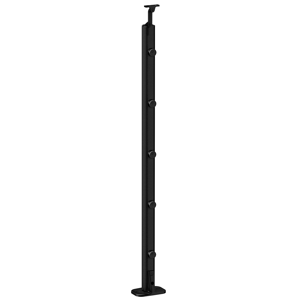 Stalp pentru balustrada FORTIA, 97.1 x 11 cm, aluminiu, negru