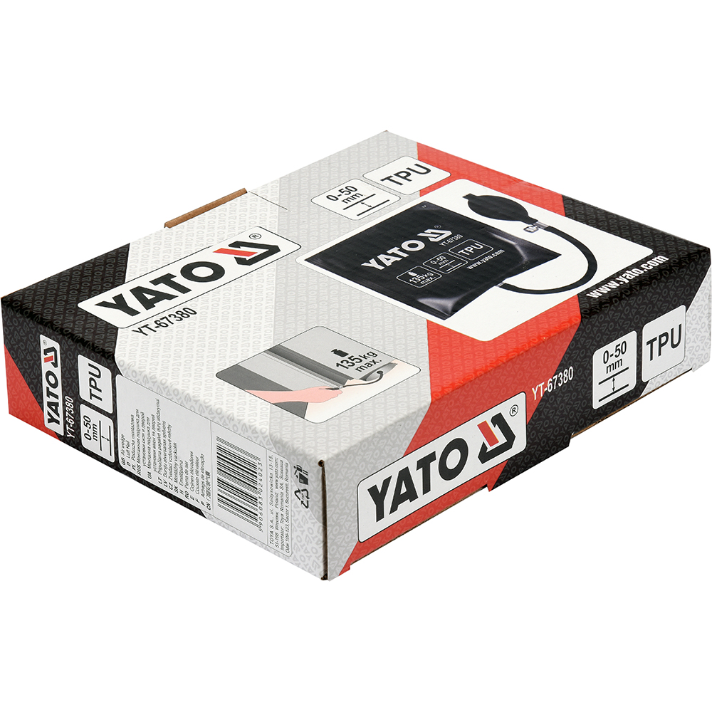 Perna de aer pentru montaj/ridicat YATO YT-67380, 0-50mm, negru