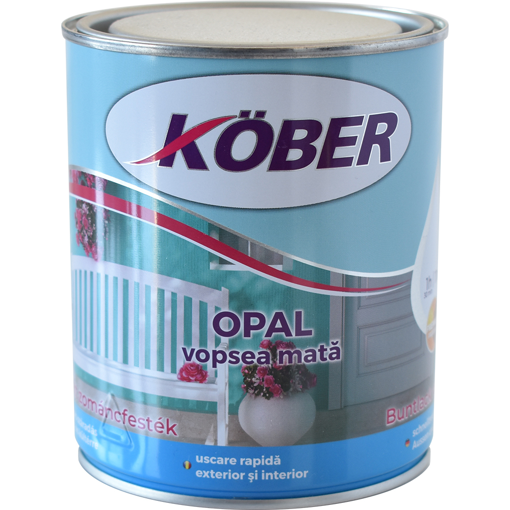 Vopsea KPOBER 9016, alb, 0.75L