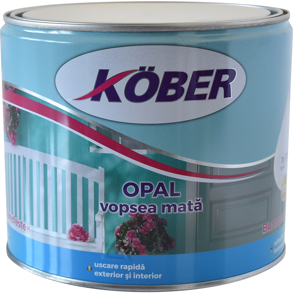 Vopsea KOBER Opal 9016, alb, 2.5L
