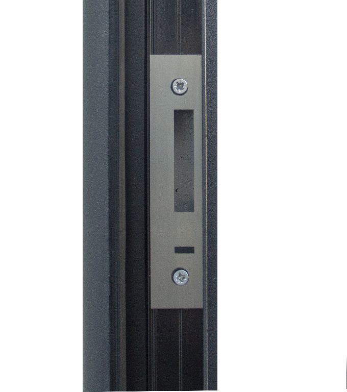 Usa exterior FORTIA Cecina, fara geam, stanga, metal, 88 x 205 cm, gri