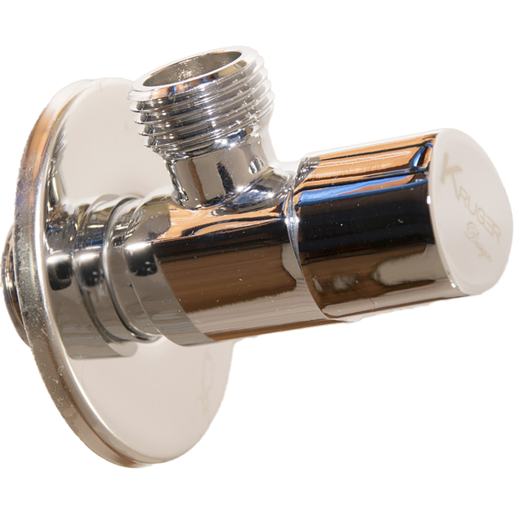 Robinet coltar KRUGER KR-TRI-12-12, 1/2" x 1.2", alama, argintiu