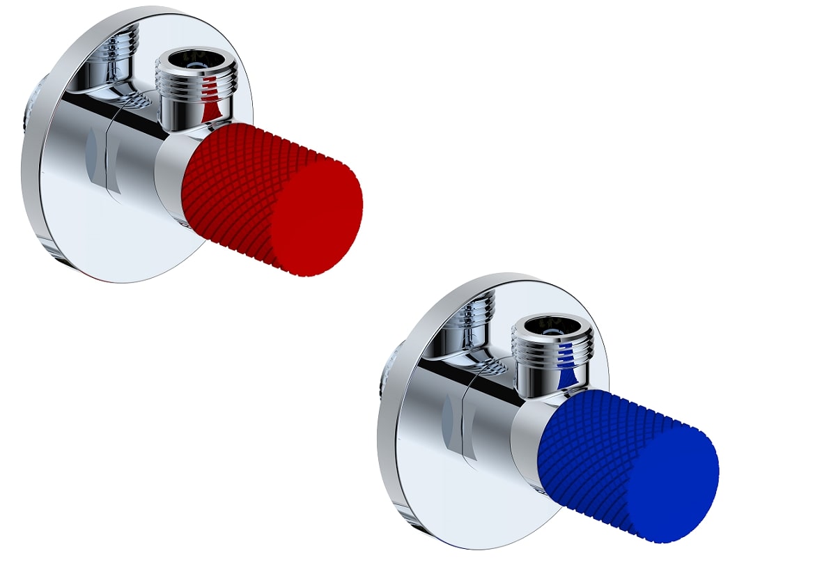 Robinet coltar 1.2 Si 1.2 Ro Albastu, 2buc