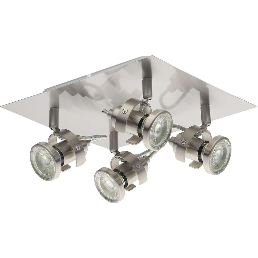 Spot LED Arachne GOODHOME, 4 becuri GU10, 5W, crom