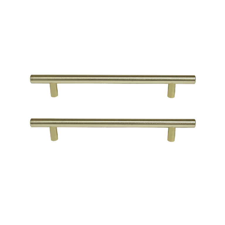 Set 2 manere tip bara pentru bucatarie GOODHOME Annatto, 22 cm, otel, efect alama