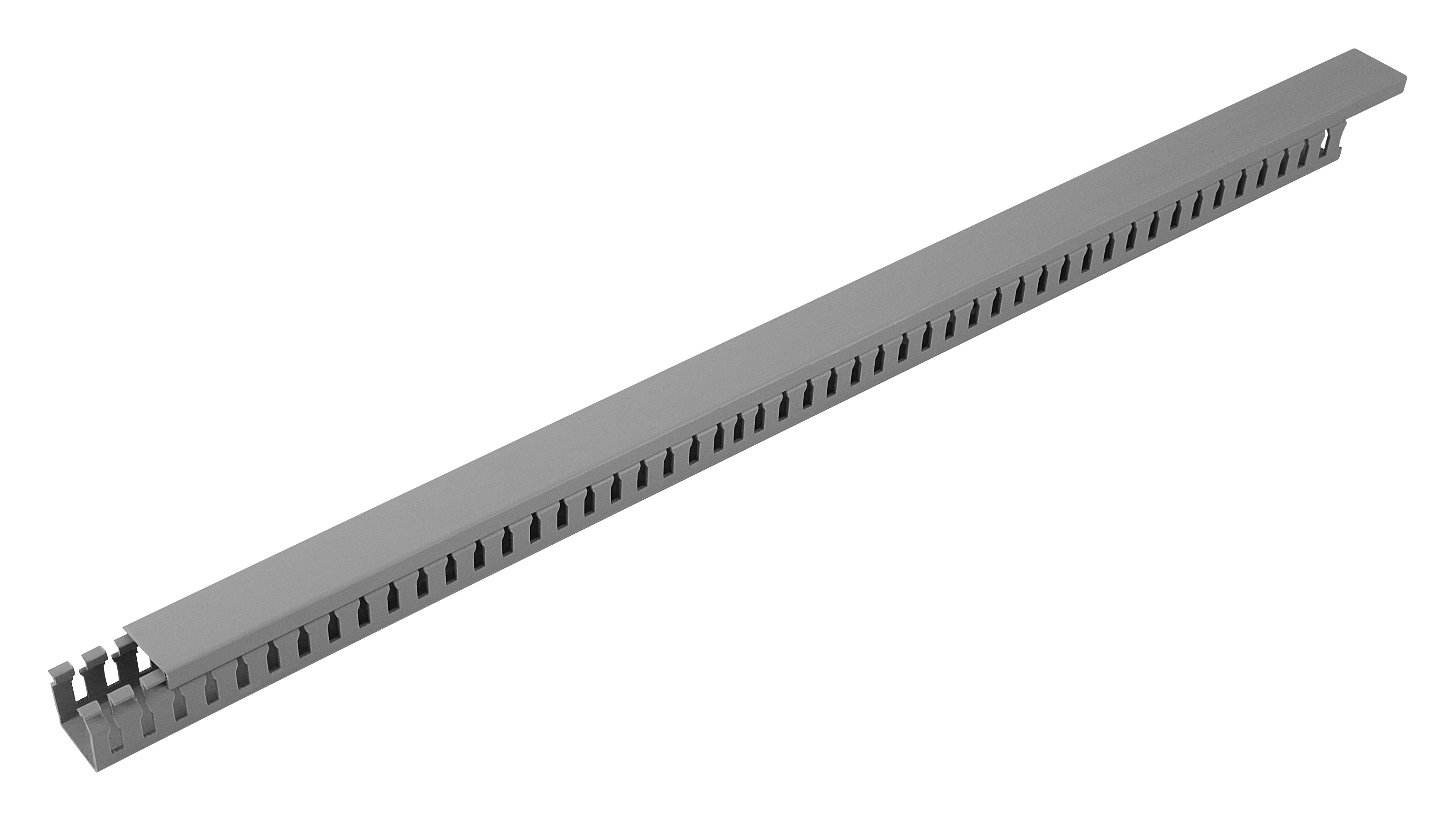 Canal cablu perforat, gri, 25 x 25 mm