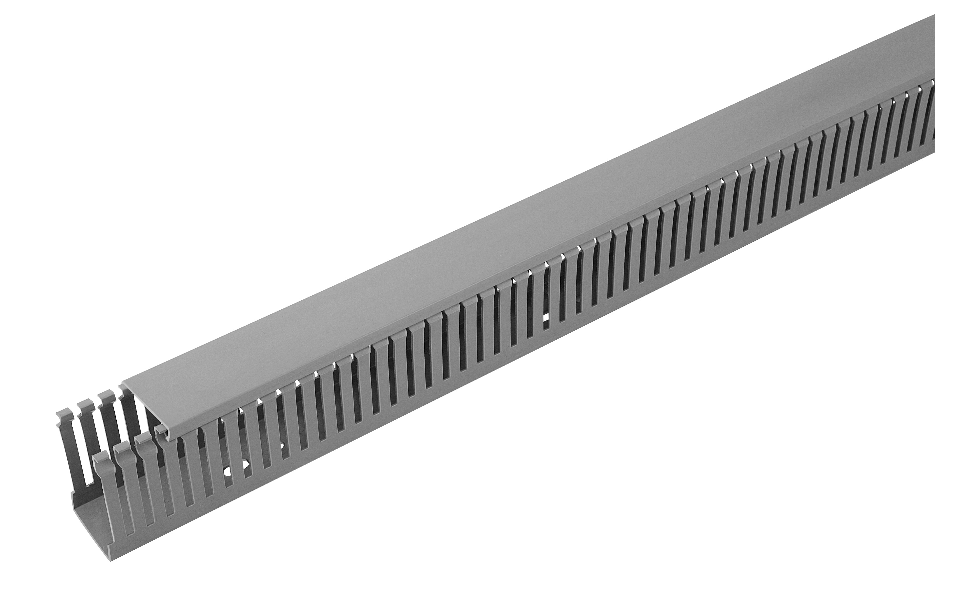 Canal cablu perforat, gri, 40 x 60 mm