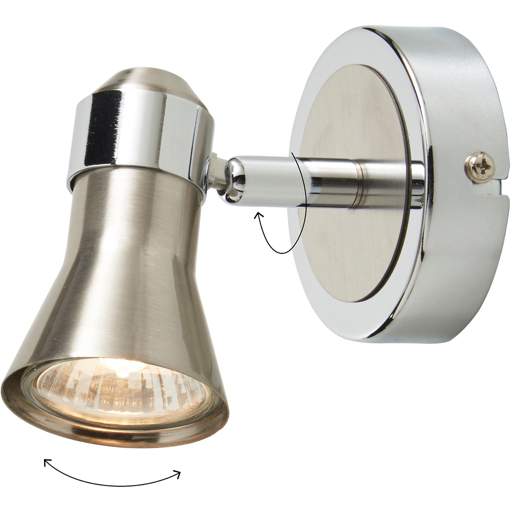 Spot de perete Aphroditus GoodHome, 1 GU10, 10 W, corp metalic, argintiu metalic
