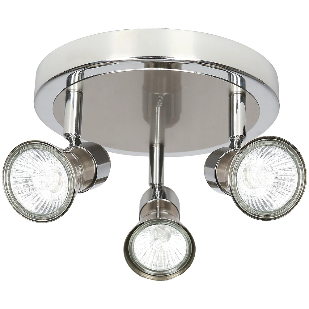 Spot LED Aphroditus GOODHOME, 3 becuri GU10, 10W, crom